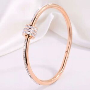 Rose Gold Luxury Diamond Bangle Bracelet